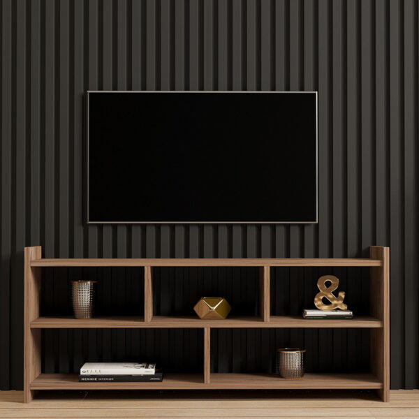 Έπιπλο τηλεόρασης Kapri pakoworld σε sonoma απόχρωση 120x28x55εκ (x1) - Image 3