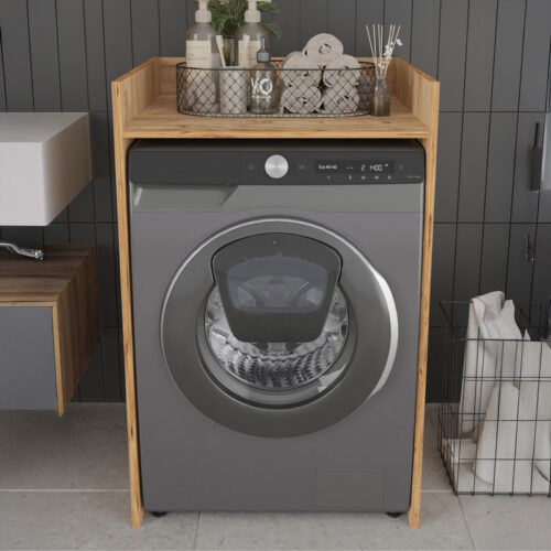 Έπιπλο πλυντηρίου Cuci pakoworld σε oak απόχρωση 60x62x99εκ (x1)