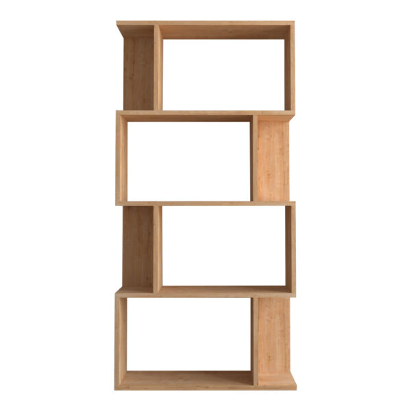 Βιβλιοθήκη Kadu pakoworld σε oak απόχρωση  72x22x147εκ (x1)