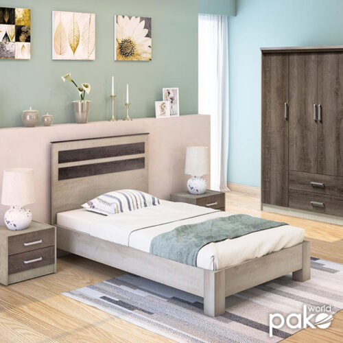 Κρεβάτι OLYMPUS pakoworld σε χρώμα castillo-toro 100x200εκ (x1)