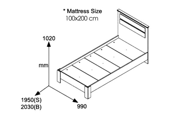Κρεβάτι OLYMPUS pakoworld σε χρώμα castillo-toro 100x200εκ (x1) - Image 3