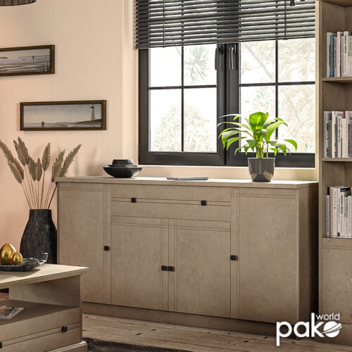 Μπουφές Libby pakoworld φυσικό 160x39.5x83εκ (x1)