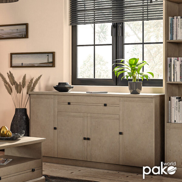 Μπουφές Libby pakoworld φυσικό 160x39.5x83εκ (x1)