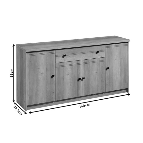 Μπουφές Libby pakoworld φυσικό 160x39.5x83εκ (x1) - Image 3