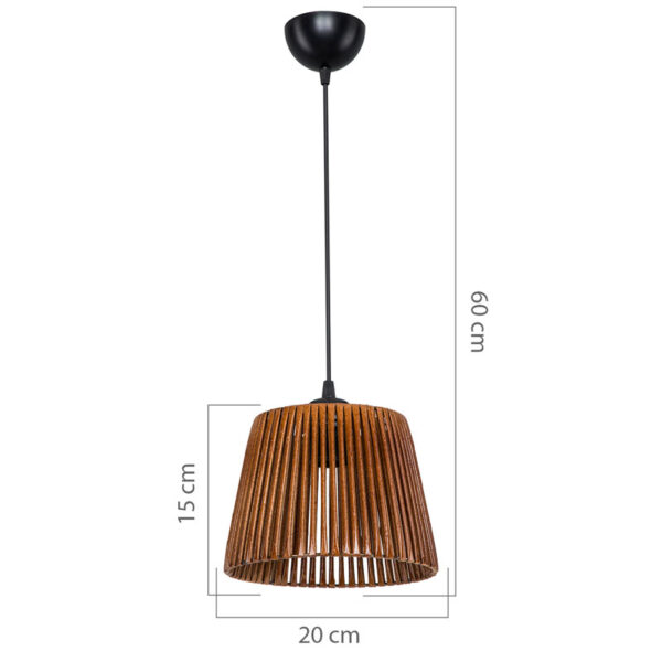 Φωτιστικό οροφής μονόφωτο PWL-1116 pakoworld Ε27 καφέ Φ20x15εκ (x1) - Image 3