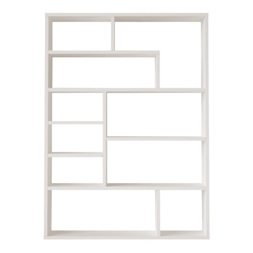 Βιβλιοθήκη Decora pakoworld σε λευκη απόχρωση 90x22x123.6εκ (x1)