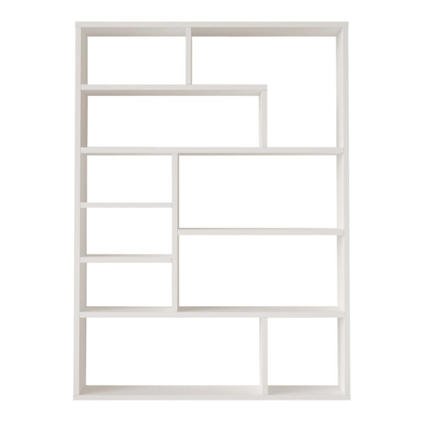 Βιβλιοθήκη Decora pakoworld σε λευκη απόχρωση 90x22x123.6εκ (x1)