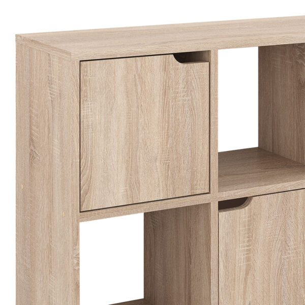 Βιβλιοθήκη Bookel pakoworld σε sonoma απόχρωση 88.5x27.5x89.3εκ (x1) - Image 3