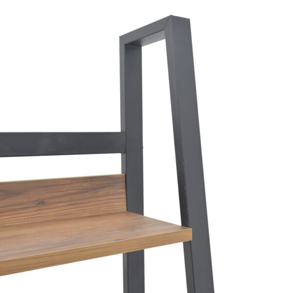 Βιβλιοθήκη Ryder pakoworld καρυδί-μαύρο 75x36x185εκ (x1) - Image 3