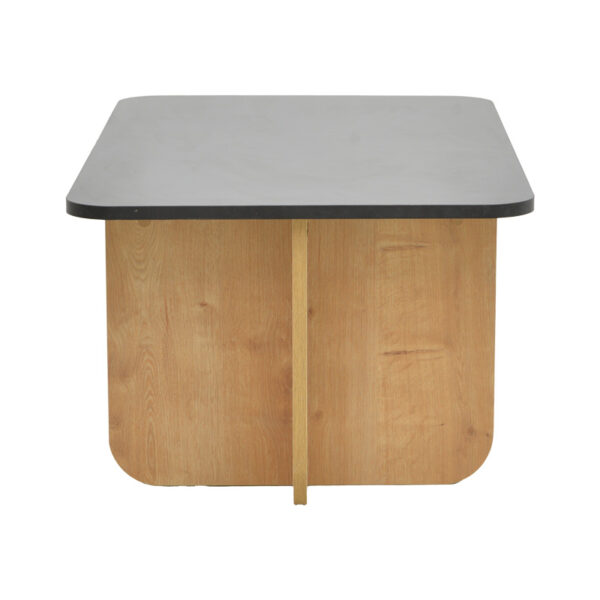 Τραπέζι Beca pakoworld σε oak-μαύρο απόχρωση 100x60x42εκ (x1) - Image 2