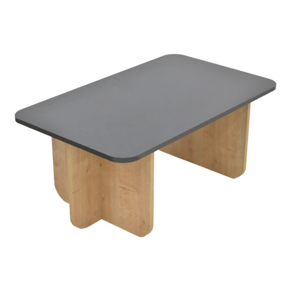 Τραπέζι Beca pakoworld σε oak-μαύρο απόχρωση 100x60x42εκ (x1) - Image 3