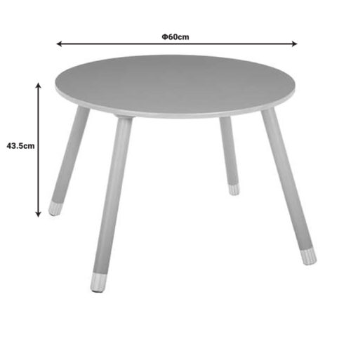 Παιδικό τραπεζάκι Playful pakoworld γκρι-φυσικό Φ60x43.5εκ (x1)