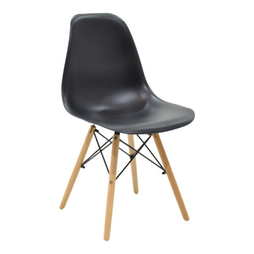 Τραπεζαρία Cuba-Julita pakoworld σετ 5τεμ MDF sonoma-μαύρο-φυσικό 120x70x76εκ (x1)