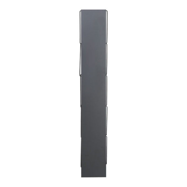 Βιβλιοθήκη mini Tars pakoworld  ανθρακί-μαύρο 50x22x150εκ (x1) - Image 3
