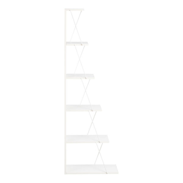 Βιβλιοθήκη mini Tars pakoworld λευκό 50x22x150εκ (x1) - Image 2
