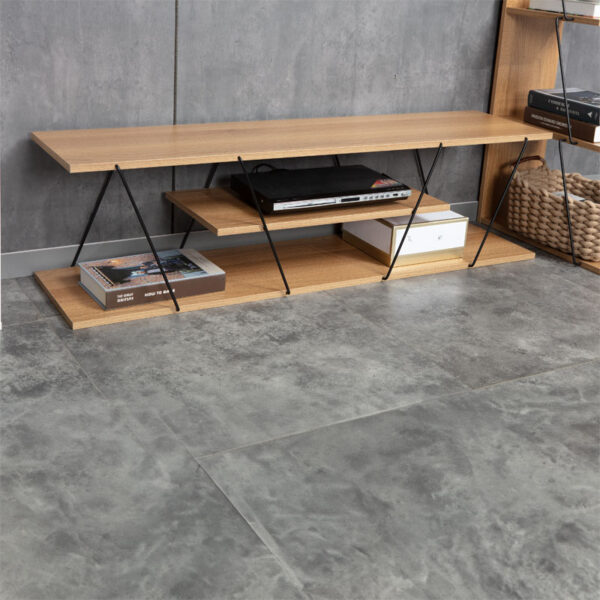 Έπιπλο τηλεόρασης Tars pakoworld sonoma-μαύρο 120x30x33εκ (x1) - Image 2