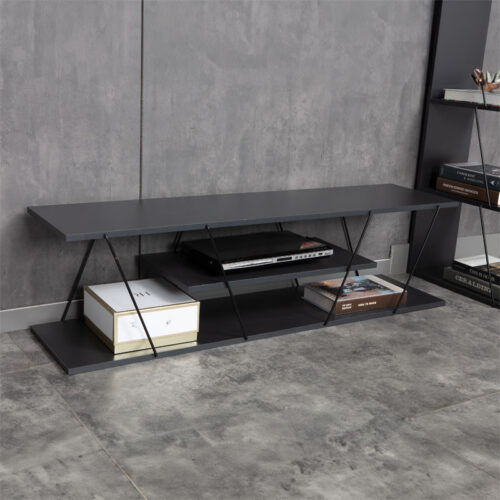 Έπιπλο τηλεόρασης Tars pakoworld ανθρακί-μαύρο 120x30x33εκ (x1)