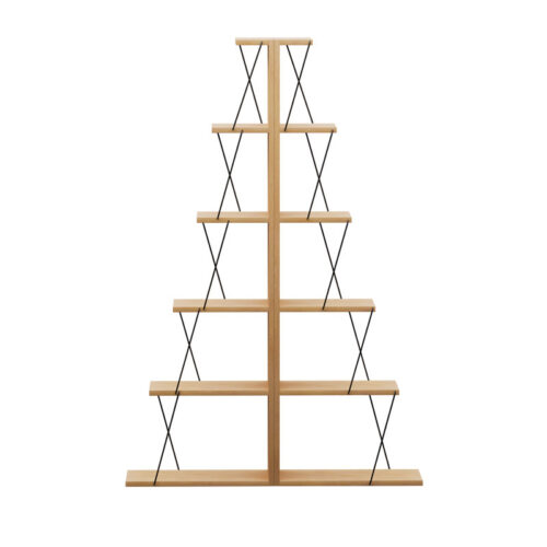 Βιβλιοθήκη mini Tars pakoworld sonoma-μαύρο 130x22x146εκ (x1)
