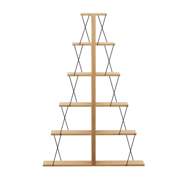 Βιβλιοθήκη mini Tars pakoworld sonoma-μαύρο 130x22x146εκ (x1)