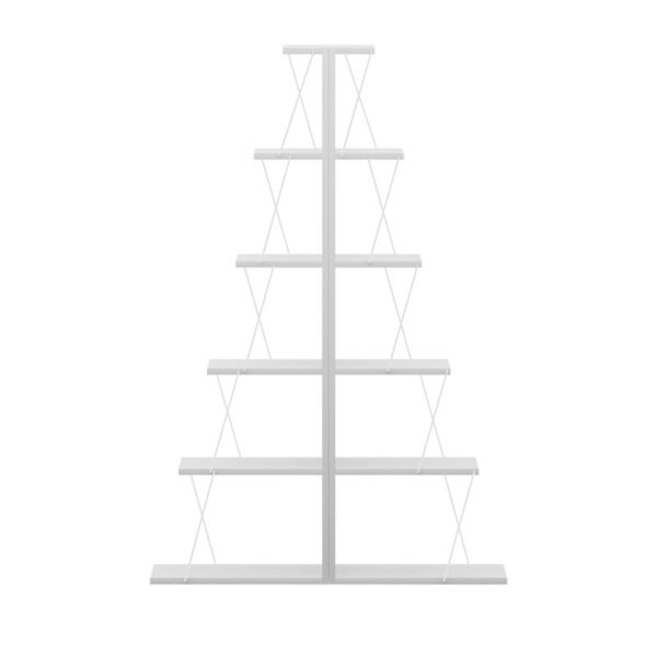 Βιβλιοθήκη mini Tars pakoworld λευκό 130x22x146εκ (x1)