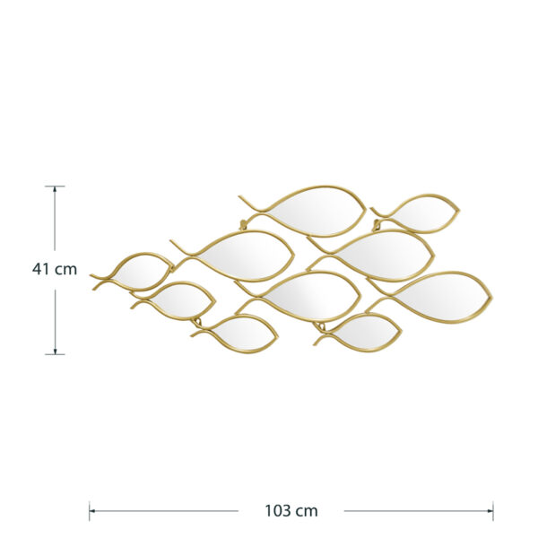 Καθρέπτης Filow pakoworld χρυσό 103x2x38εκ (x1) - Image 3