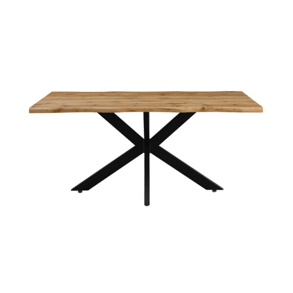 Tραπέζι Gilman pakoworld MDF sonoma-μαύρο 150x90x75εκ (x1)