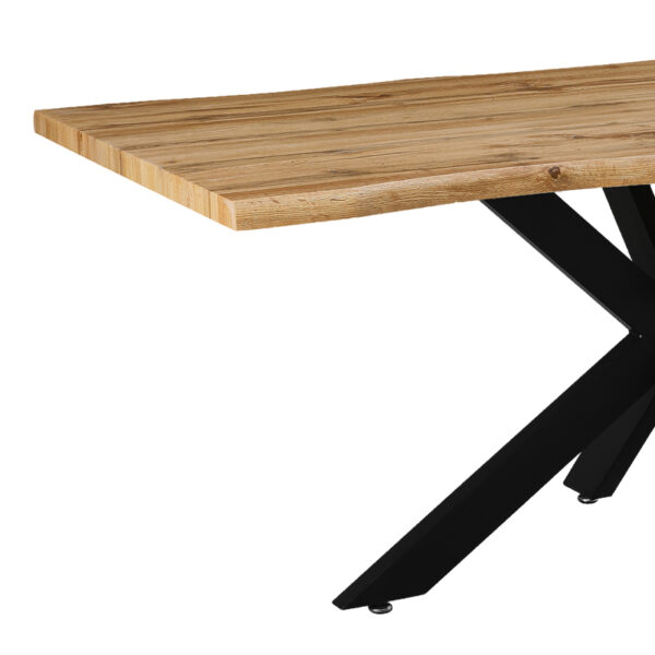 Tραπέζι Gilman pakoworld MDF sonoma-μαύρο 180x90x75εκ (x1) - Image 3