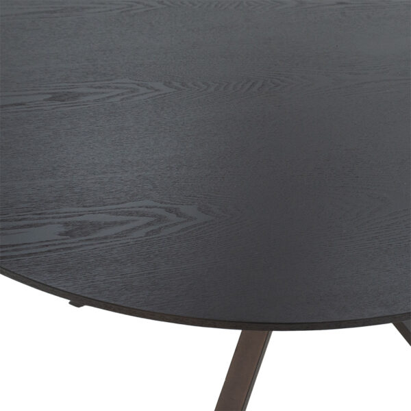 Tραπέζι Cerco pakoworld MDF μαύρο Φ120x75εκ (x1) - Image 3
