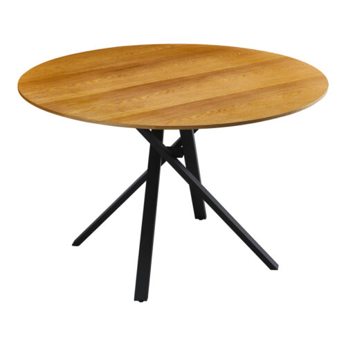 Tραπέζι Cerco pakoworld sonoma mdf και μαύρο μεταλλικό πόδι Φ120x75εκ (x1)