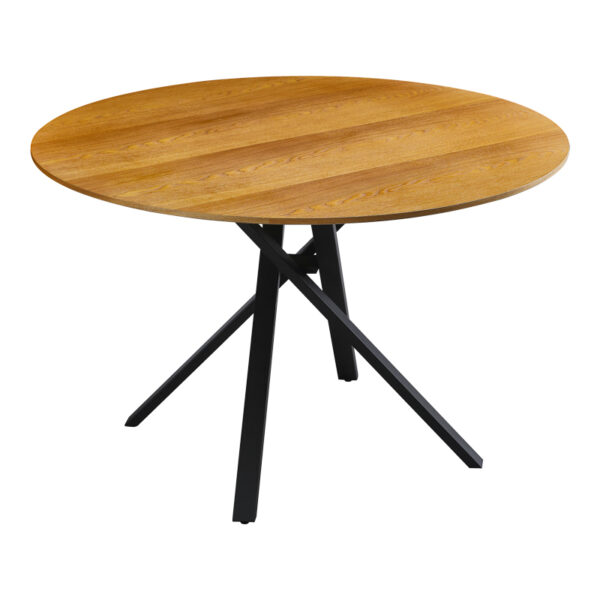 Tραπέζι Cerco pakoworld sonoma mdf και μαύρο μεταλλικό πόδι Φ120x75εκ (x1)