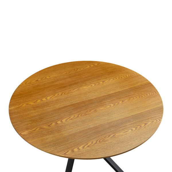Tραπέζι Cerco pakoworld sonoma mdf και μαύρο μεταλλικό πόδι Φ120x75εκ (x1) - Image 2