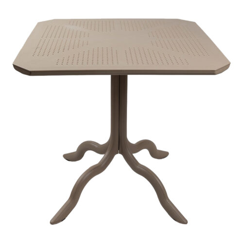 Τραπέζι Icon  pakoworld PP σε απόχρωση cappucino 80x80x74.5εκ (x1)