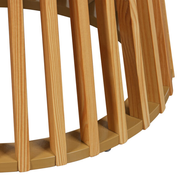 Τραπέζι σαλονιού Domonic pakoworld mdf/pw σε φυσική απόχρωση Φ80x45εκ (x1) - Image 3