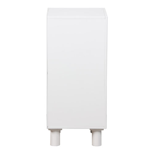 Κομοδίνο Emersi pakoworld MDF σε λευκή απόχρωση 40x32x70εκ (x1)