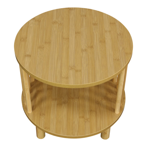 Κομοδίνο Nodial pakoworld MDF/Bamboo σε φυσική απόχρωση Φ40x40εκ (x1) - Image 3