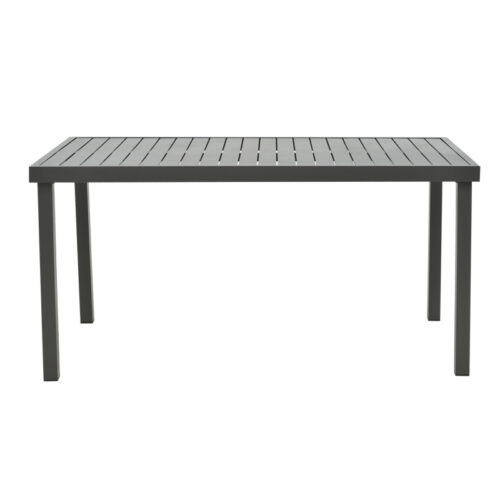 Τραπέζι Kliton  pakoworld αλουμινίου ανθρακί 150x80x74εκ (x1)