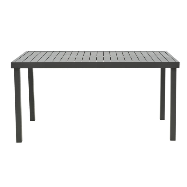 Τραπέζι Kliton  pakoworld αλουμινίου ανθρακί 150x80x74εκ (x1)