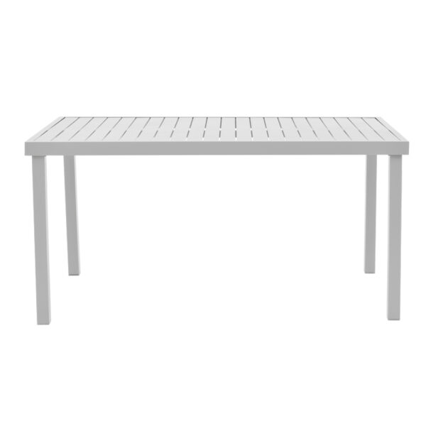 Τραπέζι Kliton  pakoworld αλουμινίου λευκό 150x80x74εκ (x1)