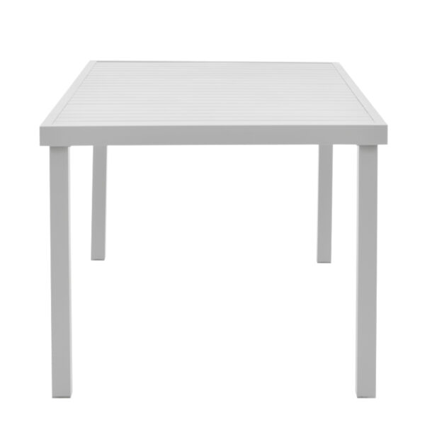 Τραπέζι Kliton  pakoworld αλουμινίου λευκό 150x80x74εκ (x1) - Image 2