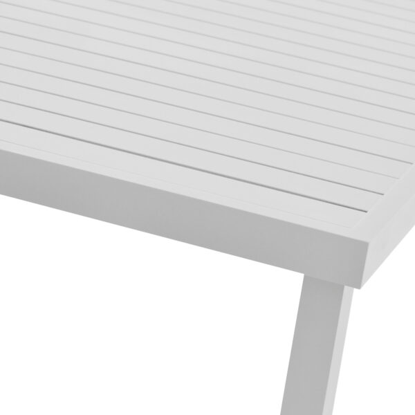 Τραπέζι Kliton  pakoworld αλουμινίου λευκό 150x80x74εκ (x1) - Image 3