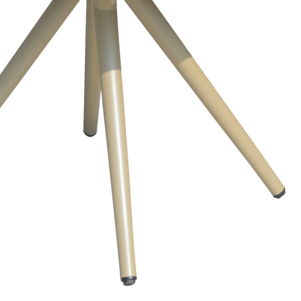 Τραπέζι Hilly pakoworld plywood και αλουμίνιο σε σαμπανιζέ απόχρωση Φ100x75εκ (x1) - Image 2