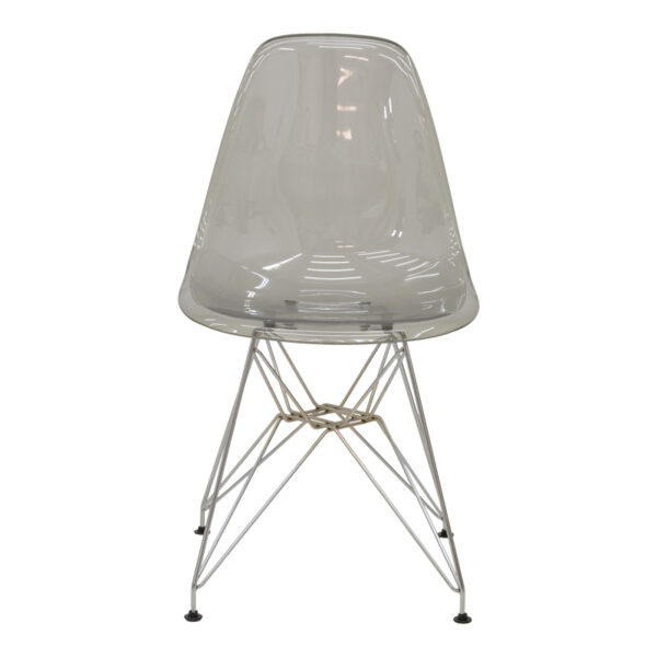 Καρέκλα Adelle pakoworld PP διάφανο γκρι-inox πόδι 46x55x81εκ (x1) - Image 3