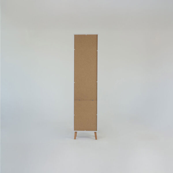 Βιβλιοθήκη Timmy Λευκό-Γραφίτη-Γκρι 46.8x36x199cm - Image 3