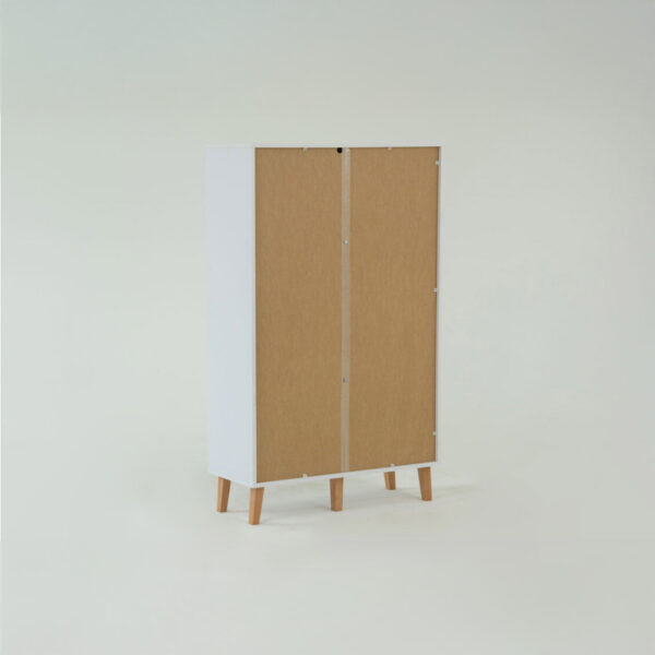 Ραφιέρα Timmy Λευκό-Γραφίτη-Γκρι 90x36x147cm - Image 3