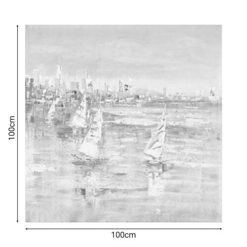 Πίνακας σε καμβά Watery Inart 100x3x100εκ (x1)