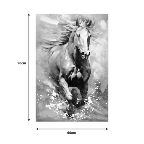 Πίνακας σε καμβά Horse Inart 60x3x90εκ (x1)