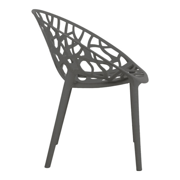 Πολυθρόνα Daren pakoworld pp σε ανθρακί απόχρωση 59x60x79,5εκ (x1) - Image 2