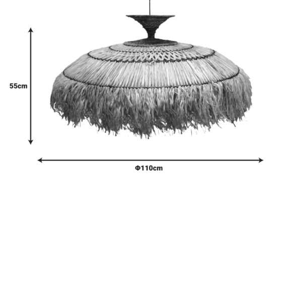 Φωτιστικό οροφής Preliere Inart sisal σε φυσικό χρώμα Φ110x55εκ (x1)