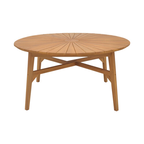 Τραπέζι Colen pakoworld teak ξύλο σε φυσική απόχρωση Φ150x75εκ (x1)