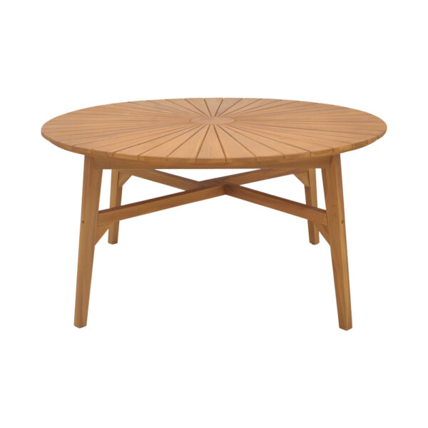 Τραπέζι Colen pakoworld teak ξύλο σε φυσική απόχρωση Φ150x75εκ (x1)